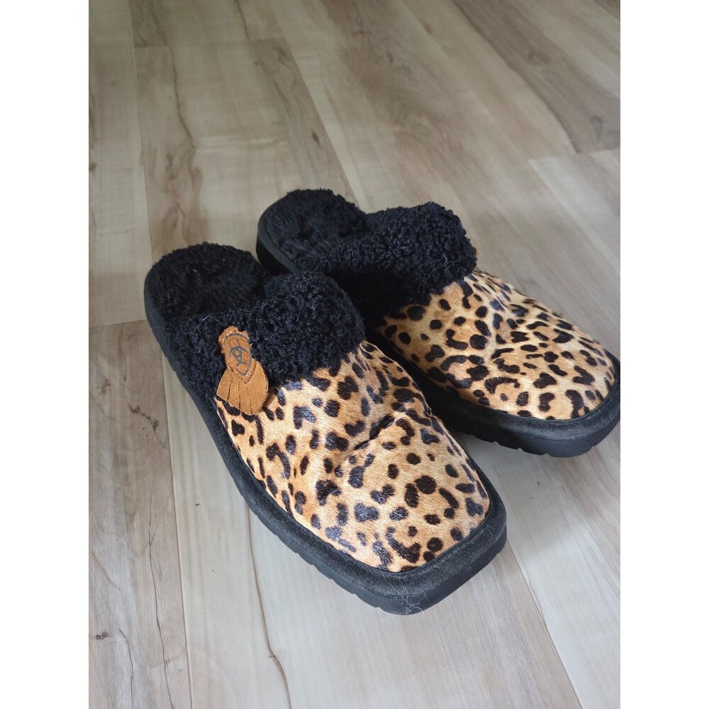 Ariat Women's Jackie Exotic Square Toe Slipper Brown Black Hide Pattern 10